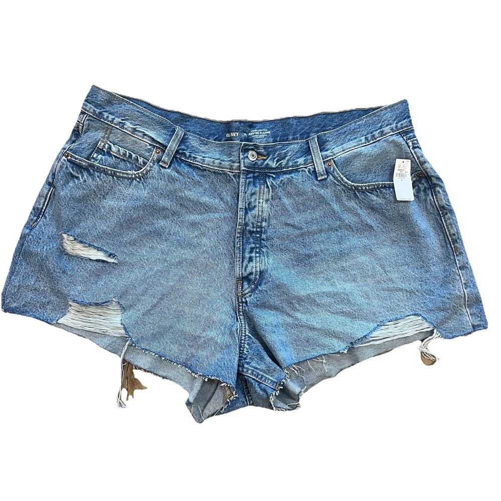 Old Navy Higher High Rise Sky Hi A Line Shorts Size 20 NEW Buttonfly 100% Cotton